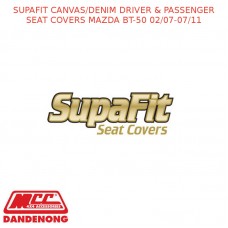 SUPAFIT CANVAS/DENIM DRIVER & PASSENGER SEAT COVERS FITS MAZDA BT-50 02/07-07/11