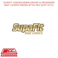 SUPAFIT CANVAS/DENIM DRIVER & PASSENGER SEAT COVERS FITS MAZDA BT-50 AR2 