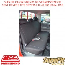 SUPAFIT CANVAS/DENIM DRIVER&PASSENGER SEAT COVERS FITS TOYOTA HILUX SR5 DC