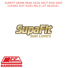 SUPAFIT DENIM REAR 50/50 SPLIT ROW SEAT COVERS FITS ISUZU MU-X LST 06/2016+