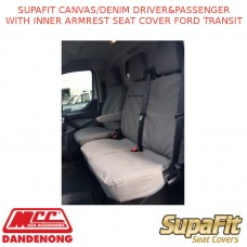SUPAFIT CANVAS/DENIM DRIVER&PASSENGER WITH INNER ARMREST SEAT COVER FITS FORD