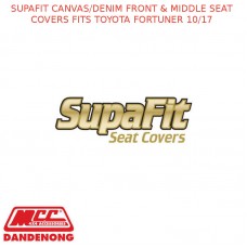 SUPAFIT CANVAS/DENIM FRONT & MIDDLE SEAT COVERS FITS TOYOTA FORTUNER 10/17
