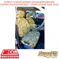SUPAFIT CANVAS/DENIM DRIVER&PASSENGER CENTER FOLDDOWN SEAT COVER DODGE RAM 2018+