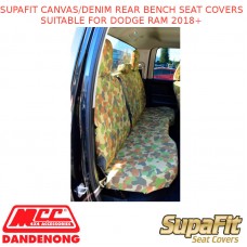 SUPAFIT CANVAS/DENIM REAR BENCH SEAT COVERS FITS DODGE RAM 2018+