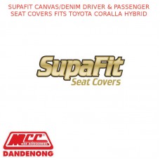SUPAFIT CANVAS/DENIM DRIVER & PASSENGER SEAT COVERS FITS TOYOTA CORALLA HYBRID
