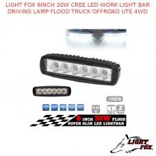 LIGHT FOX 6INCH 30W CREE LED WORK LIGHT BAR DRIVING LAMP TRUCK OFFROAD