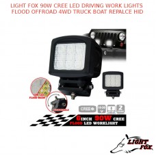 LIGHT FOX 90W CREE LED DRIVING WORK LIGHTS FLOOD OFFROAD 4WD TRUCK 