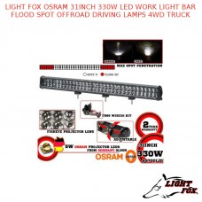 LIGHT FOX OSRAM 31INCH 330W LED WORK LIGHT BAR FLOOD SPOT OFFROAD 