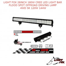 LIGHT FOX 28INCH 180W CREE LED LIGHT BAR FLOOD SPOT OFFROAD DRIVING LAMP