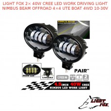 LIGHT FOX 2× 40W CREE LED WORK DRIVING LIGHT NIMBUS BEAM OFFROAD