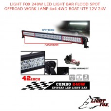 LIGHT FOX 240W LED LIGHT BAR FLOOD SPOT OFFROAD WORK LAMP 4x4 4WD BOAT 