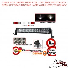 LIGHT FOX OSRAM 200W LED LIGHT BAR SPOT FLOOD BEAM OFFROAD DRIVING LAMP