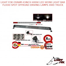LIGHT FOX OSRAM 43INCH 400W LED WORK LIGHT BAR FLOOD SPOT