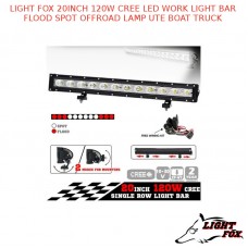 LIGHT FOX 20INCH 120W CREE LED WORK LIGHT BAR FLOOD SPOT OFFROAD LAMP 
