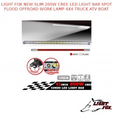 LIGHT FOX NEW SLIM 200W CREE LED LIGHT BAR SPOT FLOOD OFFROAD