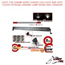 LIGHT FOX OSRAM 400W CURVED LED LIGHT BAR SPOT FLOOD OFFROAD DRIVING LAMP
