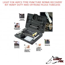 LIGHT FOX 46PCS TYRE PUNCTURE REPAIR RECOVERY KIT HEAVY DUTY 