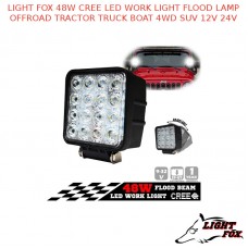 LIGHT FOX 48W CREE LED WORK LIGHT FLOOD LAMP OFFROAD TRACTOR TRUCK BOAT