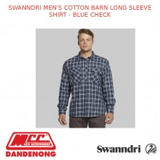 SWANNDRI MEN'S COTTON BARN LONG SLEEVE SHIRT - BLUE CHECK