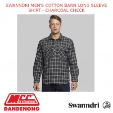 SWANNDRI MEN'S COTTON BARN LONG SLEEVE SHIRT - CHARCOAL CHECK