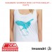 SWANNDRI WOMEN'S BIRD COTTON SINGLET - WHITE