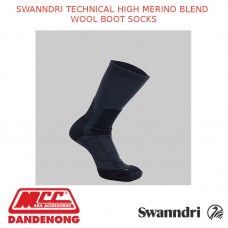 SWANNDRI TECHNICAL MID MERINO BLEND WOOL BOOT SOCKS