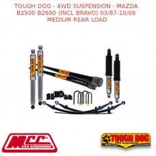 TOUGH DOG - 4WD SUSPENSION - KIT FOR MAZDA B2500 B2600 (INCL BRAVO) 03/87-10/06 MEDIUM REAR LOAD