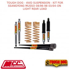 TOUGH DOG - 4WD SUSPENSION - KIT FOR SSANGYONG MUSSO 08/96-98 03/04-ON LIGHT REAR LOAD