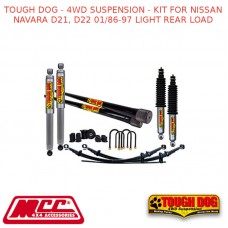 TOUGH DOG - 4WD SUSPENSION - KIT FOR NISSAN NAVARA D21, D22 01/86-97 LIGHT REAR LOAD