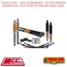 TOUGH DOG - 4WD SUSPENSION - KIT FOR NISSAN NAVARA D21, D22 01/86-97 MEDIUM REAR LOAD