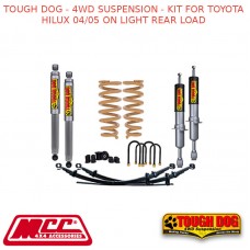 TOUGH DOG - 4WD SUSPENSION - KIT FOR TOYOTA HILUX 04/05 ON LIGHT REAR LOAD