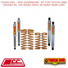 TOUGH DOG - 4WD SUSPENSION - KIT FOR TOYOTA LAND CRUISER 80, 100 SERIES 09/91–98 HEAVY REAR LOAD