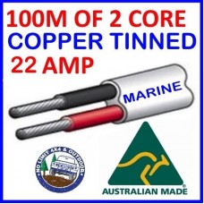 100M OF 2 CORE 4MM WIRE MARINE TINNED COPPER TRAILER CABLE BOAT 12V TWIN METRES