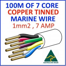 100M OF 7 CORE 1mm2 32/0.2 WIRE MARINE TINNED COPPER TRAILER CABLE BOAT 12V TWIN