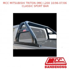 MCC CLASSIC SPORT BAR BLACK TUBING FITS MITSUBISHI TRITON(MK) L200 (10/96-07/06)