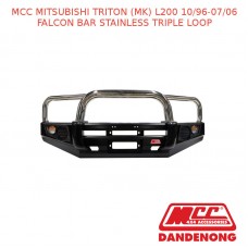 MCC FALCON BAR STAINLESS TRIPLE LOOP-FITS MITSUBISHI TRITON MK L200(10/96-07/06)