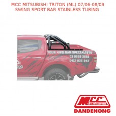MCC SWING SPORT BAR STAINLESS TUBING FITS MITSUBISHI TRITON (ML) (07/06-08/09)