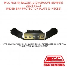 MCC UNDER BAR PROTECTION PLATE (3 PCS) FITS NISSAN NAVARA D40 (GB) (09/05-02/15)