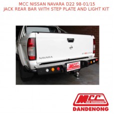 MCC JACK REAR BAR WITH STEP PLATE & LIGHT KIT FITS NISSAN NAVARA D22 (98-01/15)