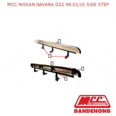 MCC BULLBAR SIDE STEP FITS NISSAN NAVARA D22 (1998-01/2015) - SAND BLACK