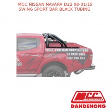 MCC SWING SPORT BAR BLACK TUBING FITS NISSAN NAVARA D22 (98-01/15)