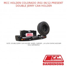 MCC BULLBAR DOUBLE JERRY CAN HOLDER SUIT HOLDEN COLORADO (RG) (06/2012-PRESENT)