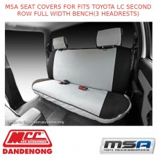 MSA SEAT COVERS FITS TOYOTA LC SECOND ROW FULL WIDTH BENCH (3 HEADRESTS)