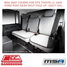 MSA SEAT COVERS FITS TOYOTA LC 100S THIRD ROW 50/50 SPLIT FOLD UP -10017-GXL