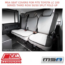 MSA SEAT COVERS FITS TOYOTA LC 100 SERIES THIRD ROW 50/50 SPLIT FOLD UP